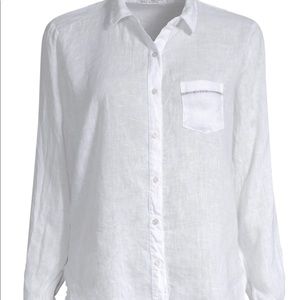 Stateside white linen top